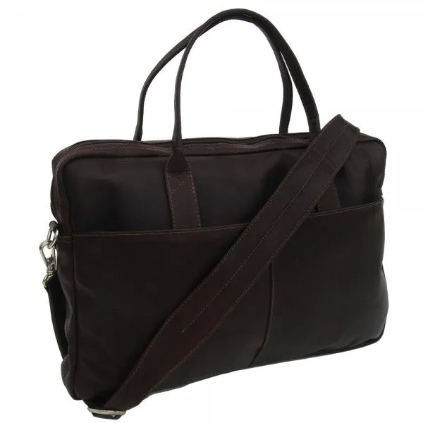 Piel Leather Top Zip Portfolio