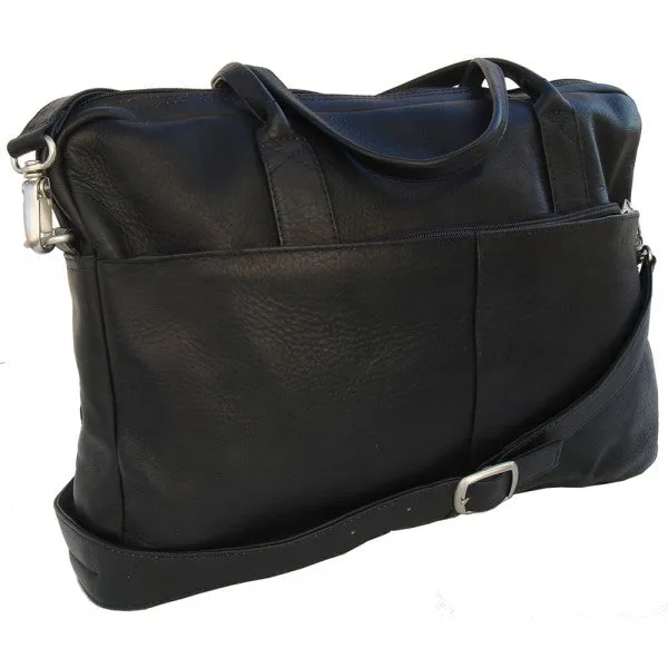 Piel Leather Top Zip Portfolio