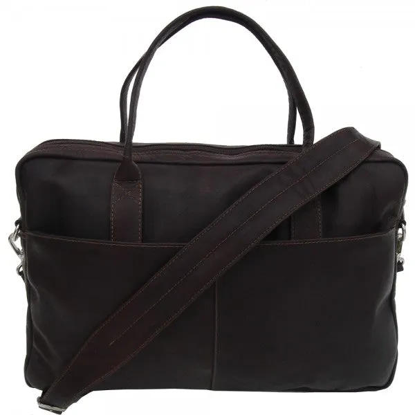 Piel Leather Top Zip Portfolio