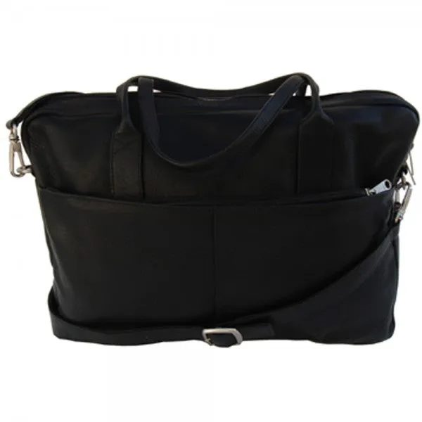 Piel Leather Top Zip Portfolio