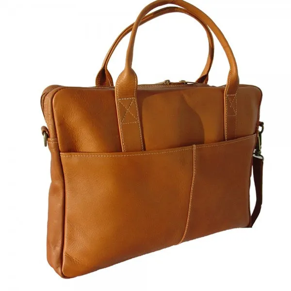 Piel Leather Top Zip Portfolio