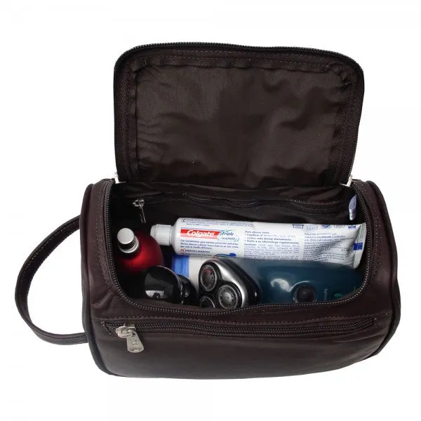 Piel Leather U Zip Toiletry Kit