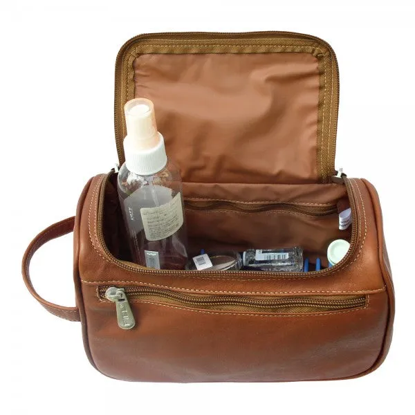 Piel Leather U Zip Toiletry Kit