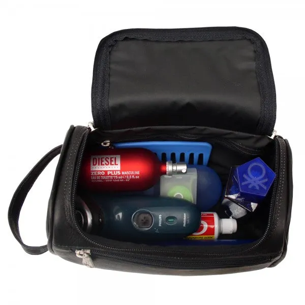Piel Leather U Zip Toiletry Kit