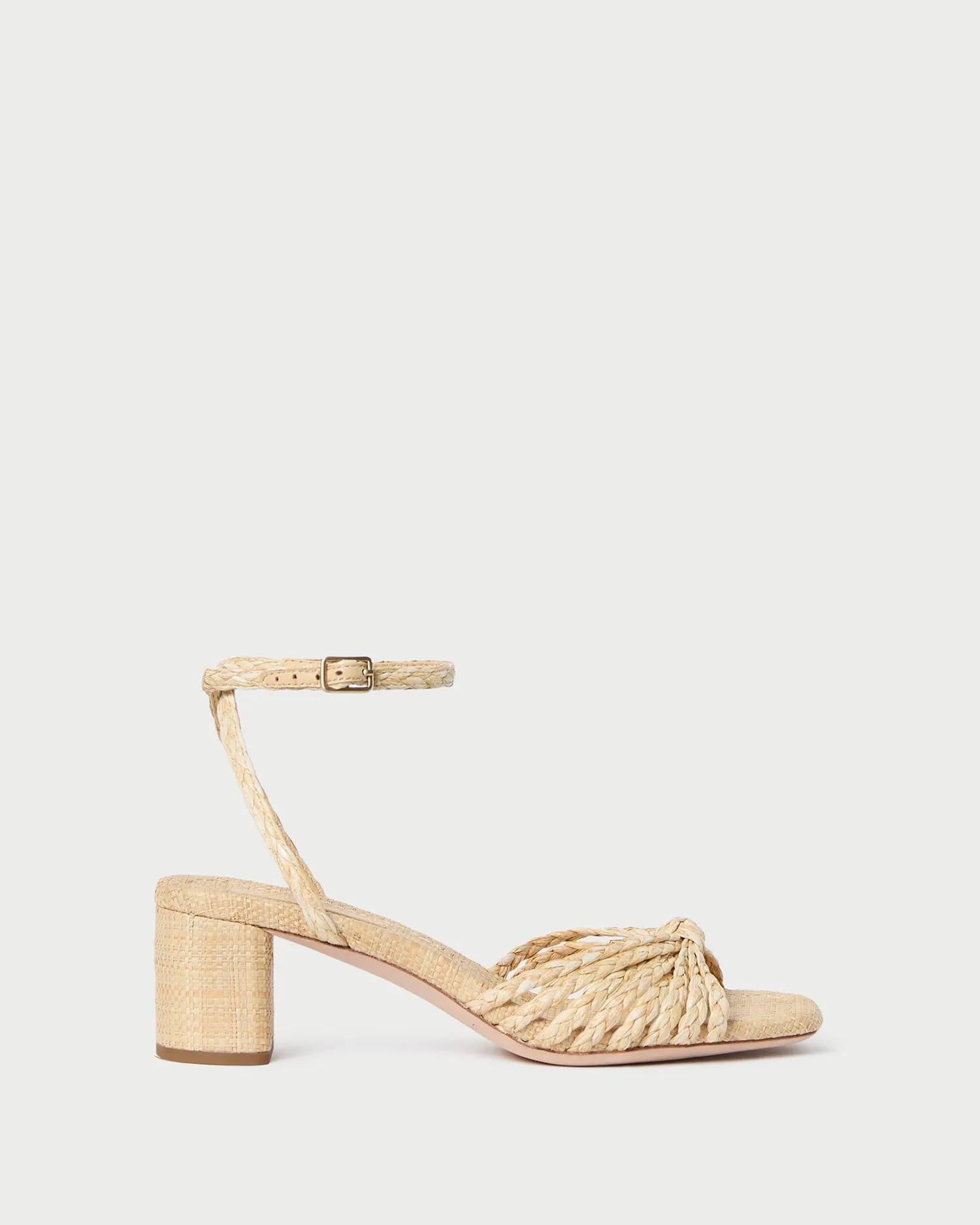 Riya Natural Knot Mid-Heel Sandal