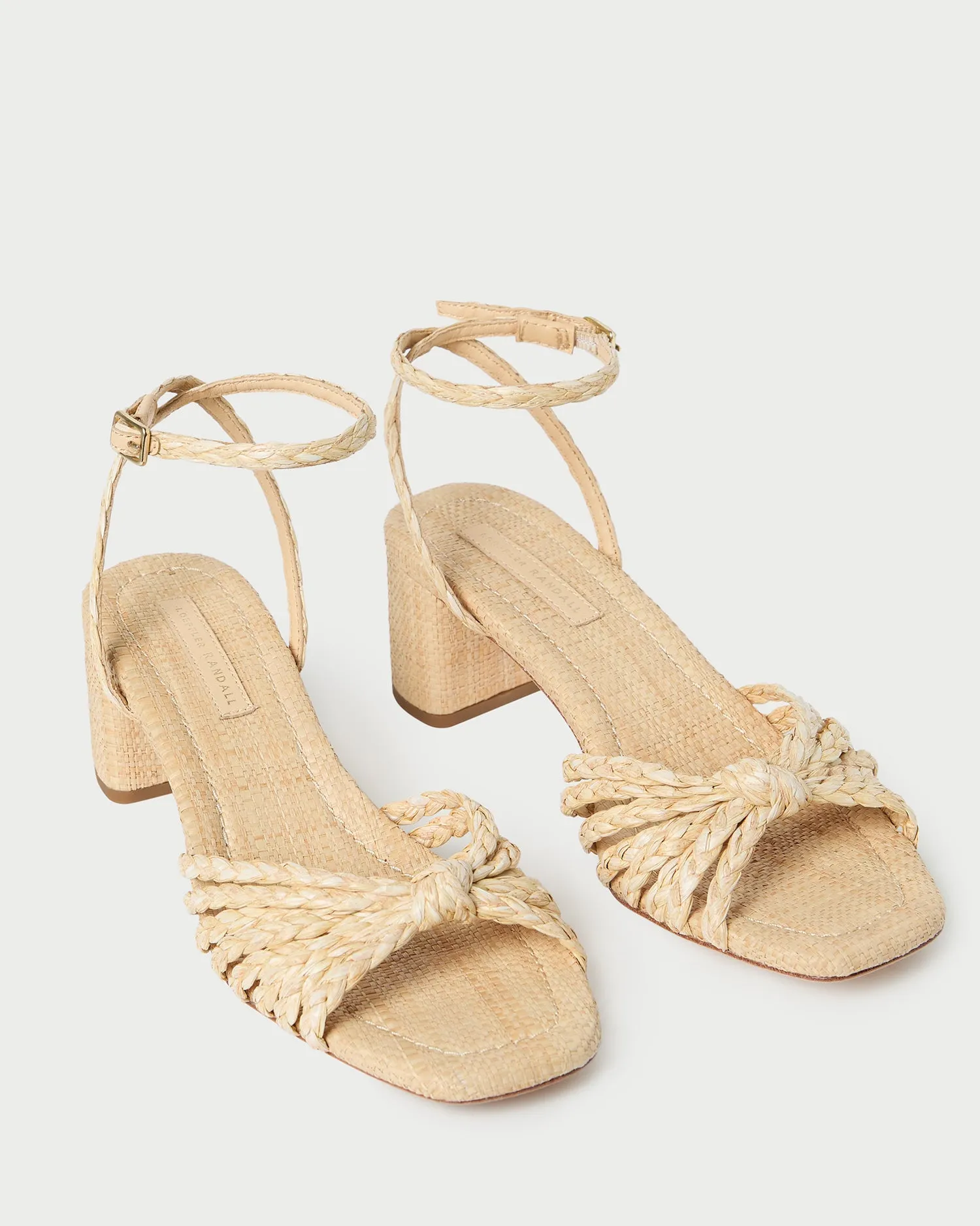 Riya Natural Knot Mid-Heel Sandal