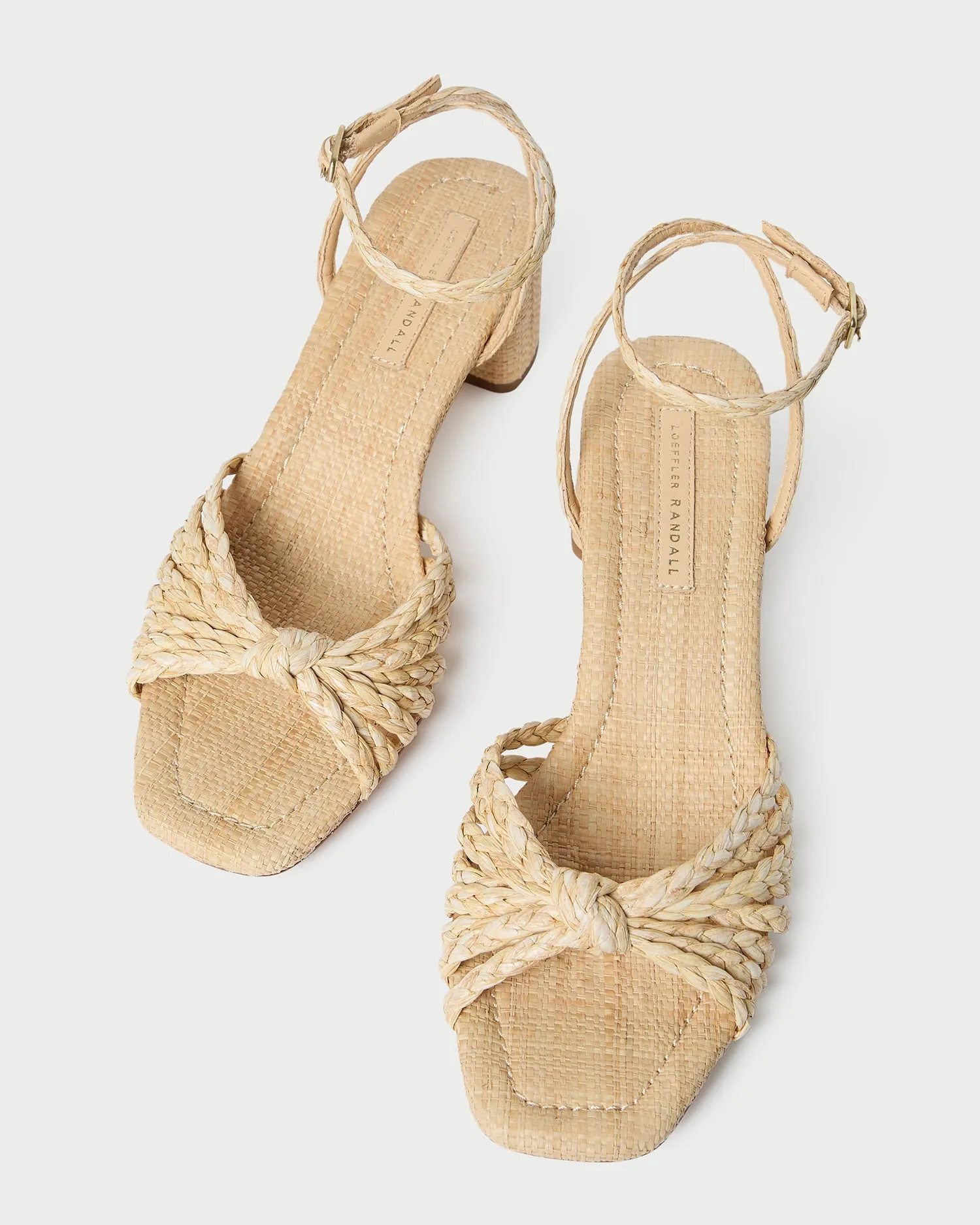 Riya Natural Knot Mid-Heel Sandal