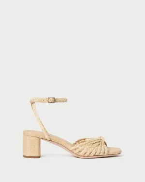 Riya Natural Knot Mid-Heel Sandal