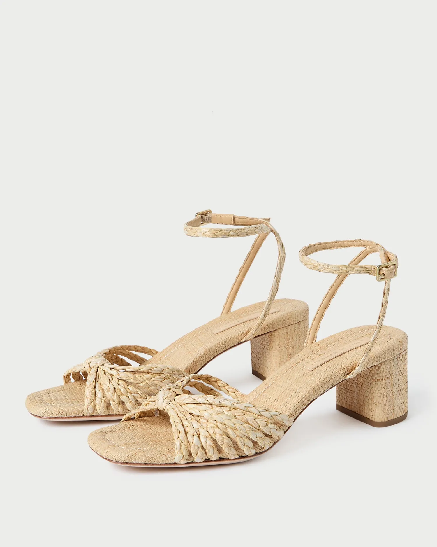 Riya Natural Knot Mid-Heel Sandal