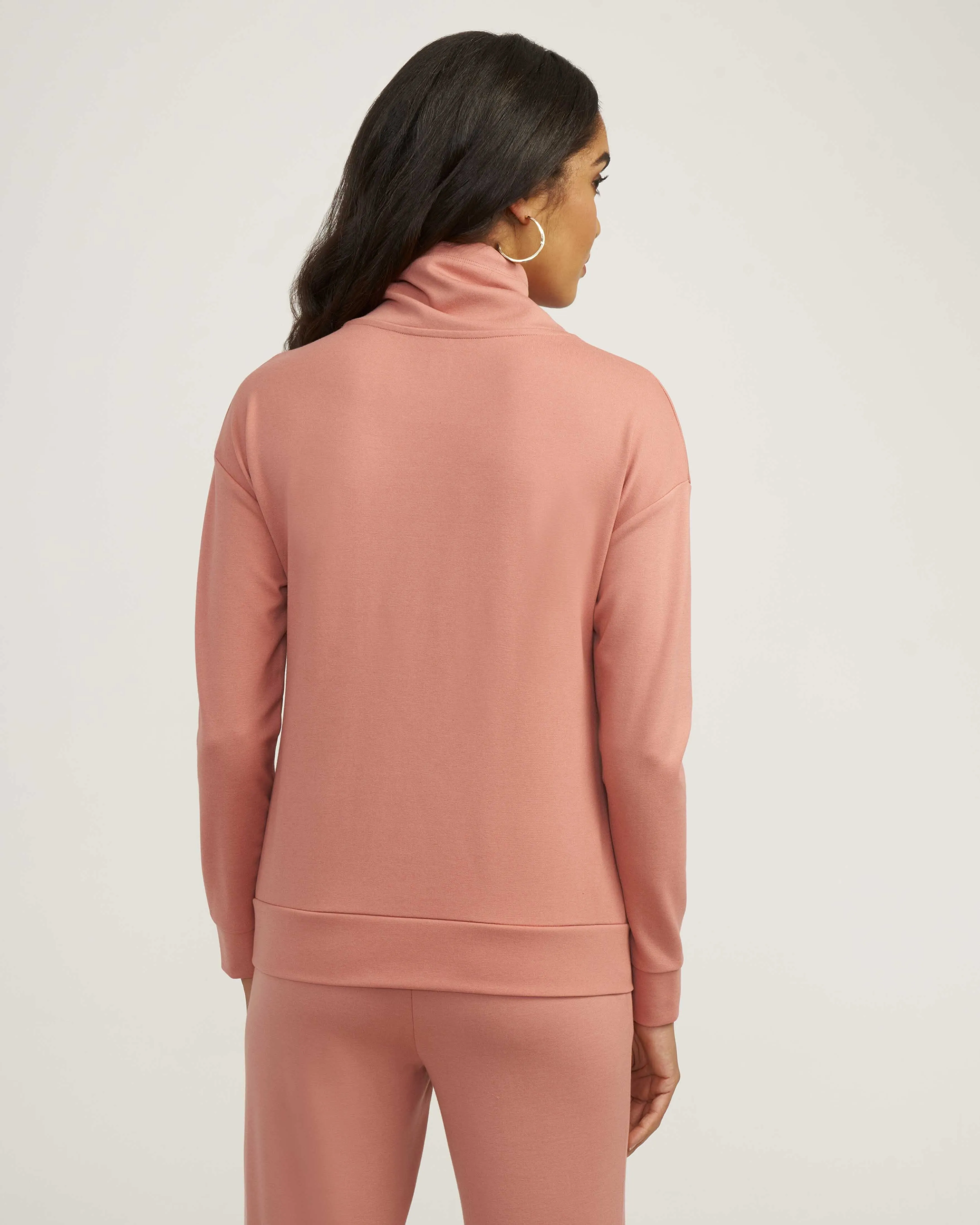 Serenity Knit Funnel Neck Sweatshirt- Sale