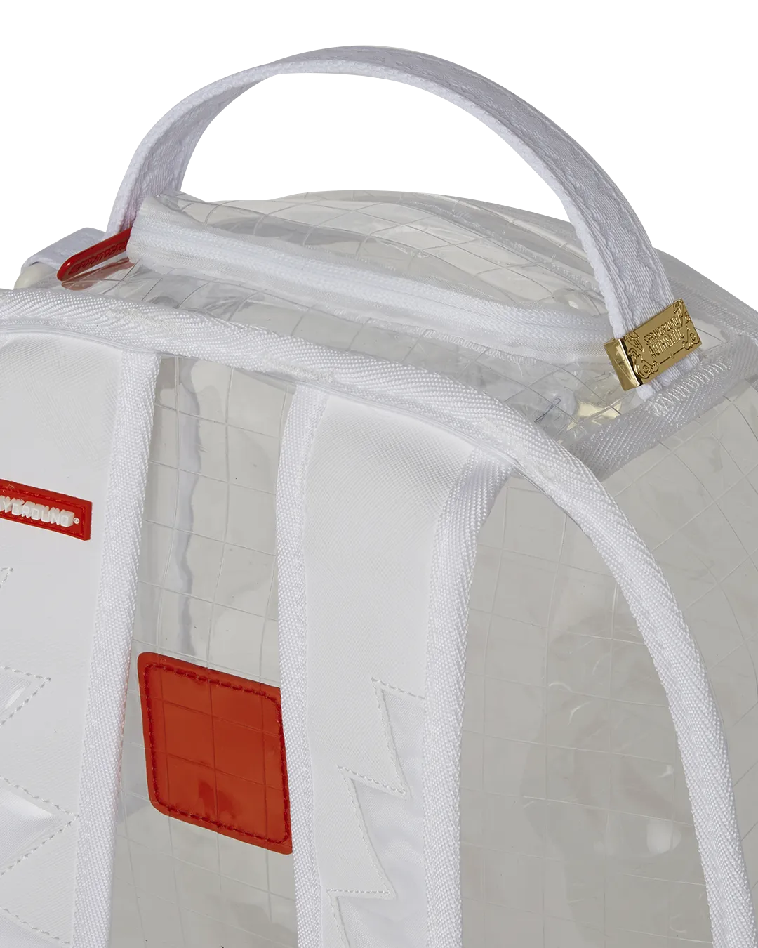 Sprayground DLXSV Backpack (Clear Embossed Sharks In Paris)
